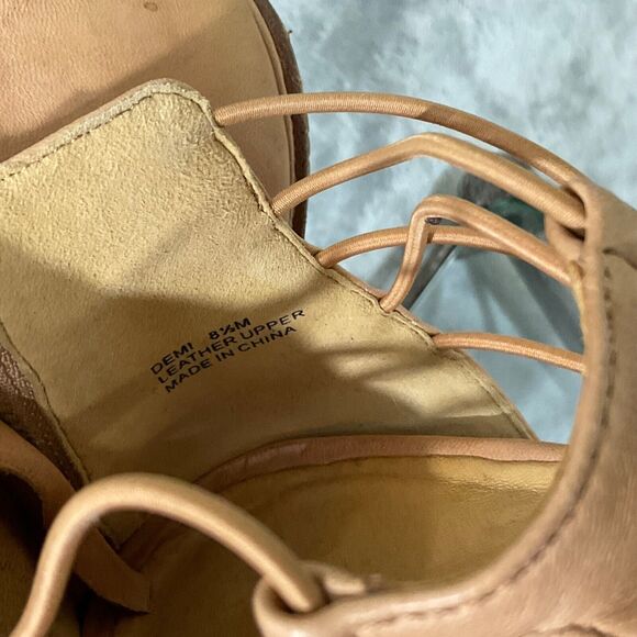 L'Amour-Des-Pieds  Demi Sandals women’s Size 8.5 Leather Strappy gladiator zip - Picture 8 of 11